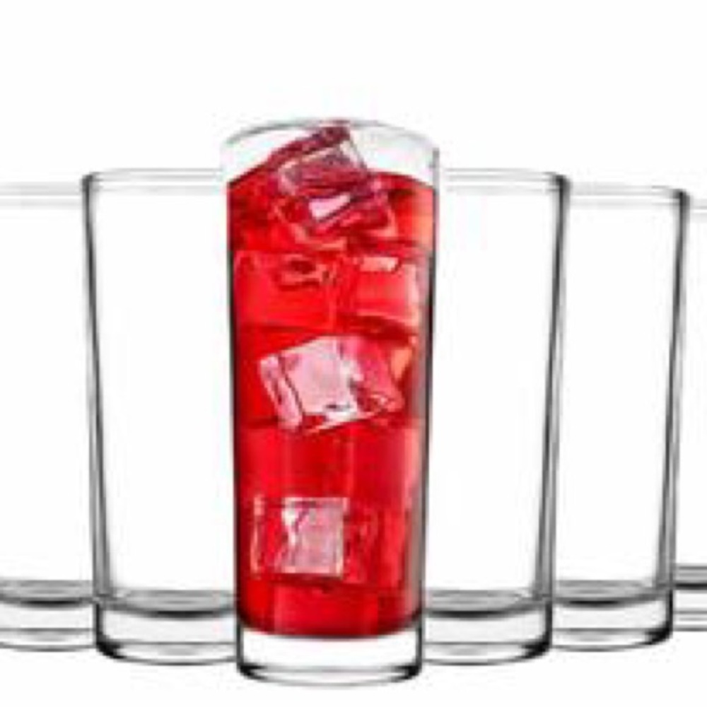 8 - 8oz Vtg SEARS Glass Heavy Base Hi Ball Libbey